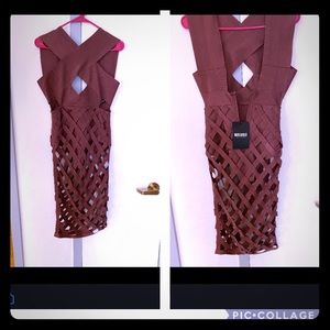 Misguided Body con bodysuit bandage dress